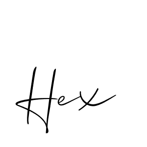 Use a signature maker to create a handwritten signature online. With this signature software, you can design (Allison_Script) your own signature for name Hex. Hex signature style 2 images and pictures png