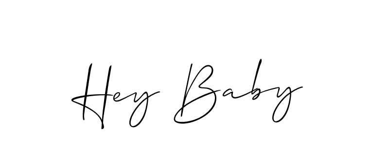 Allison_Script is a professional signature style that is perfect for those who want to add a touch of class to their signature. It is also a great choice for those who want to make their signature more unique. Get Hey Baby name to fancy signature for free. Hey Baby signature style 2 images and pictures png