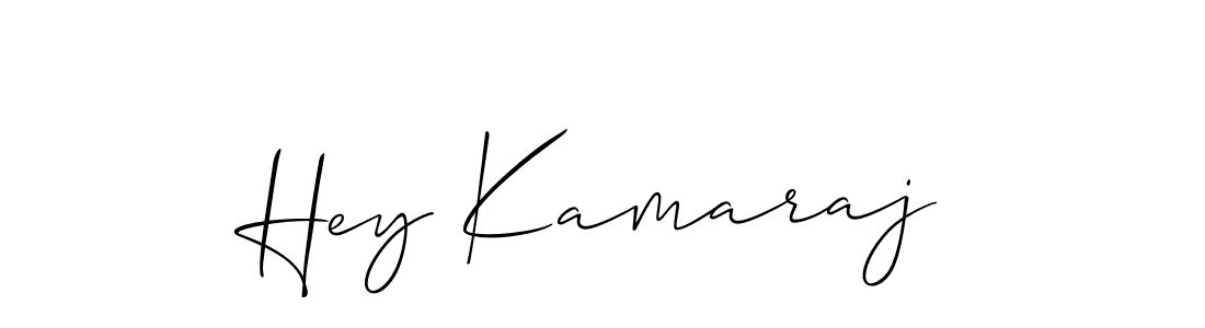 It looks lik you need a new signature style for name Hey Kamaraj. Design unique handwritten (Allison_Script) signature with our free signature maker in just a few clicks. Hey Kamaraj signature style 2 images and pictures png