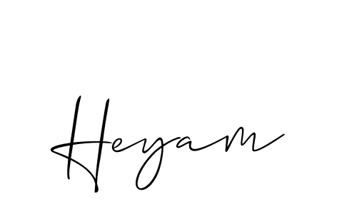 Best and Professional Signature Style for Heyam. Allison_Script Best Signature Style Collection. Heyam signature style 2 images and pictures png
