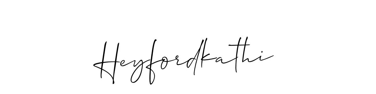 Also You can easily find your signature by using the search form. We will create Heyfordkathi name handwritten signature images for you free of cost using Allison_Script sign style. Heyfordkathi signature style 2 images and pictures png