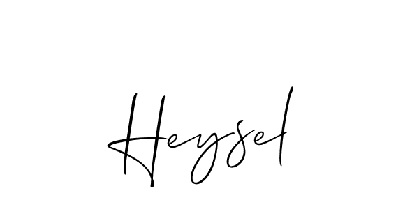 How to make Heysel name signature. Use Allison_Script style for creating short signs online. This is the latest handwritten sign. Heysel signature style 2 images and pictures png