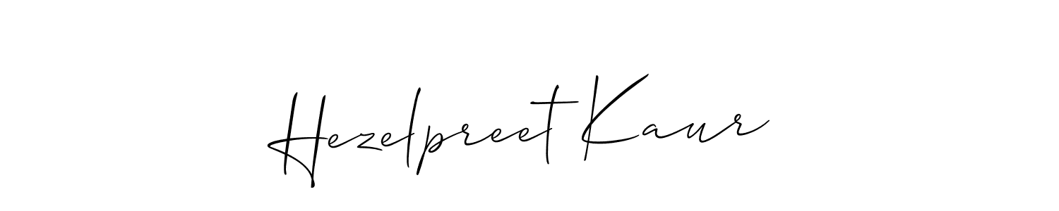 How to make Hezelpreet Kaur signature? Allison_Script is a professional autograph style. Create handwritten signature for Hezelpreet Kaur name. Hezelpreet Kaur signature style 2 images and pictures png