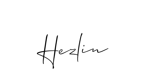 Make a short Hezlin signature style. Manage your documents anywhere anytime using Allison_Script. Create and add eSignatures, submit forms, share and send files easily. Hezlin signature style 2 images and pictures png