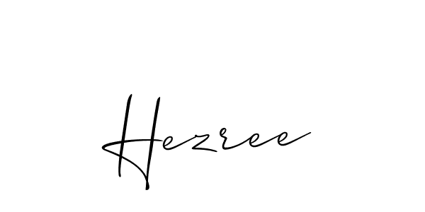 Also we have Hezree name is the best signature style. Create professional handwritten signature collection using Allison_Script autograph style. Hezree signature style 2 images and pictures png