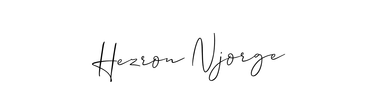 How to make Hezron Njorge signature? Allison_Script is a professional autograph style. Create handwritten signature for Hezron Njorge name. Hezron Njorge signature style 2 images and pictures png