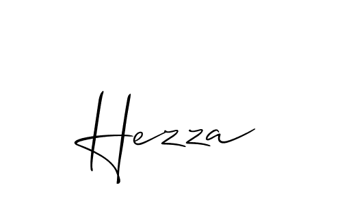 The best way (Allison_Script) to make a short signature is to pick only two or three words in your name. The name Hezza include a total of six letters. For converting this name. Hezza signature style 2 images and pictures png