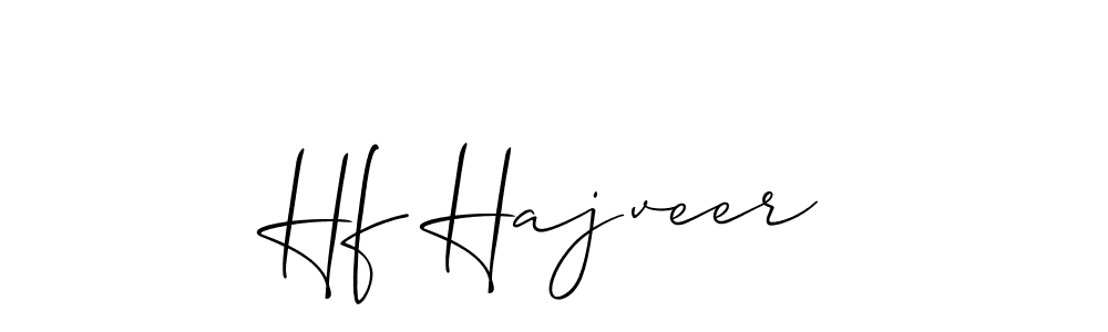 How to make Hf Hajveer name signature. Use Allison_Script style for creating short signs online. This is the latest handwritten sign. Hf Hajveer signature style 2 images and pictures png