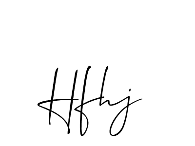 How to make Hfhj signature? Allison_Script is a professional autograph style. Create handwritten signature for Hfhj name. Hfhj signature style 2 images and pictures png