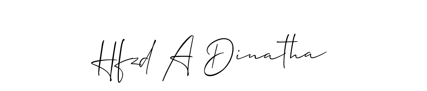 Hfzd A Dinatha stylish signature style. Best Handwritten Sign (Allison_Script) for my name. Handwritten Signature Collection Ideas for my name Hfzd A Dinatha. Hfzd A Dinatha signature style 2 images and pictures png