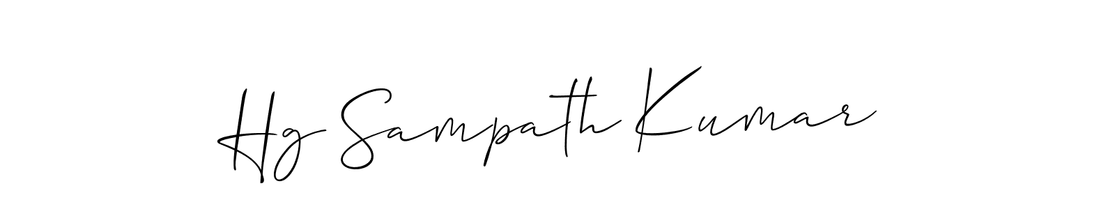 How to make Hg Sampath Kumar signature? Allison_Script is a professional autograph style. Create handwritten signature for Hg Sampath Kumar name. Hg Sampath Kumar signature style 2 images and pictures png