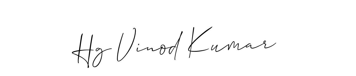 How to make Hg Vinod Kumar signature? Allison_Script is a professional autograph style. Create handwritten signature for Hg Vinod Kumar name. Hg Vinod Kumar signature style 2 images and pictures png