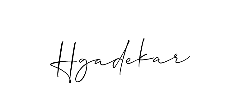 How to make Hgadekar signature? Allison_Script is a professional autograph style. Create handwritten signature for Hgadekar name. Hgadekar signature style 2 images and pictures png