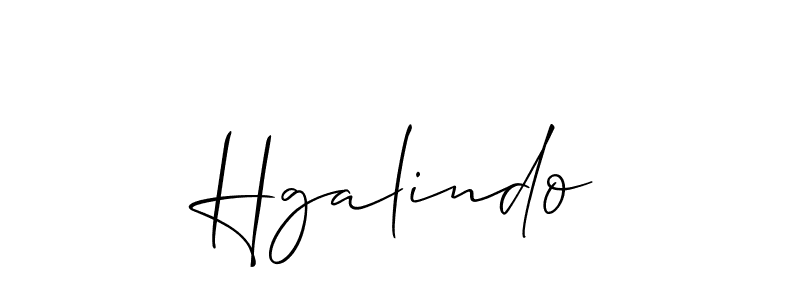 Use a signature maker to create a handwritten signature online. With this signature software, you can design (Allison_Script) your own signature for name Hgalindo. Hgalindo signature style 2 images and pictures png