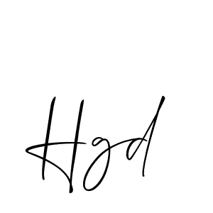 Design your own signature with our free online signature maker. With this signature software, you can create a handwritten (Allison_Script) signature for name Hgd. Hgd signature style 2 images and pictures png