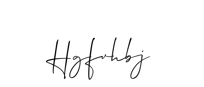 Make a beautiful signature design for name Hgfvhbj. With this signature (Allison_Script) style, you can create a handwritten signature for free. Hgfvhbj signature style 2 images and pictures png