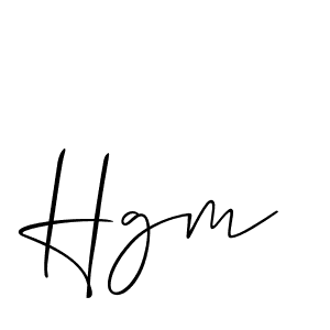 Also we have Hgm name is the best signature style. Create professional handwritten signature collection using Allison_Script autograph style. Hgm signature style 2 images and pictures png