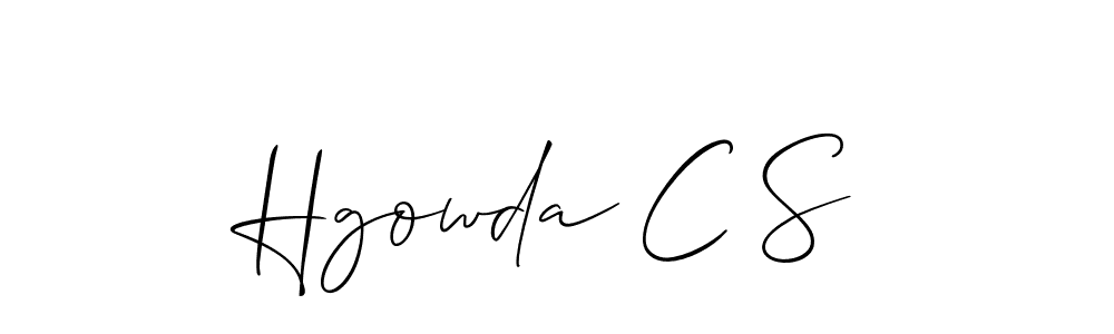 How to Draw Hgowda C S signature style? Allison_Script is a latest design signature styles for name Hgowda C S. Hgowda C S signature style 2 images and pictures png