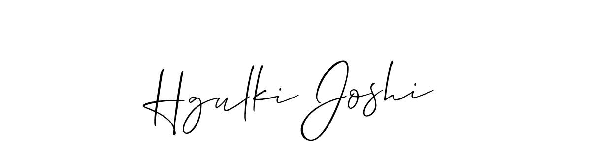 The best way (Allison_Script) to make a short signature is to pick only two or three words in your name. The name Hgulki Joshi include a total of six letters. For converting this name. Hgulki Joshi signature style 2 images and pictures png