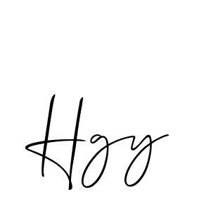 Use a signature maker to create a handwritten signature online. With this signature software, you can design (Allison_Script) your own signature for name Hgy. Hgy signature style 2 images and pictures png