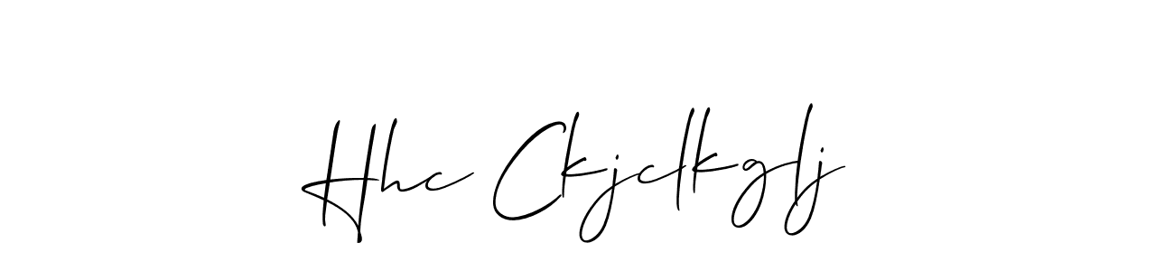 Design your own signature with our free online signature maker. With this signature software, you can create a handwritten (Allison_Script) signature for name Hhc Ckjclkglj. Hhc Ckjclkglj signature style 2 images and pictures png