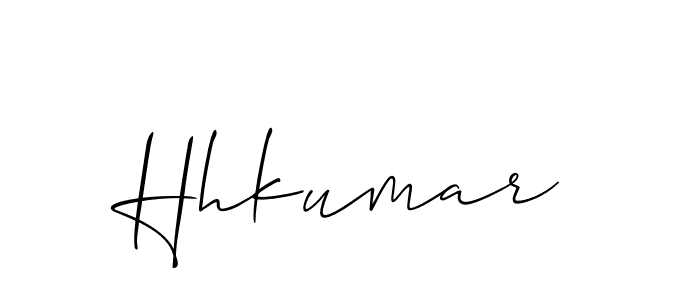 Also You can easily find your signature by using the search form. We will create Hhkumar name handwritten signature images for you free of cost using Allison_Script sign style. Hhkumar signature style 2 images and pictures png