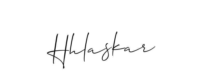 Create a beautiful signature design for name Hhlaskar. With this signature (Allison_Script) fonts, you can make a handwritten signature for free. Hhlaskar signature style 2 images and pictures png