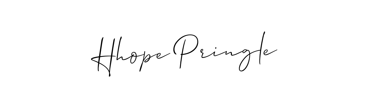 Make a beautiful signature design for name Hhope Pringle. With this signature (Allison_Script) style, you can create a handwritten signature for free. Hhope Pringle signature style 2 images and pictures png