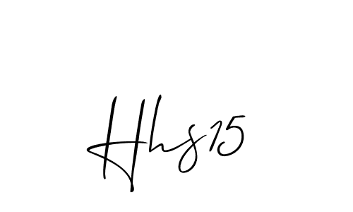 Make a beautiful signature design for name Hhs15. With this signature (Allison_Script) style, you can create a handwritten signature for free. Hhs15 signature style 2 images and pictures png