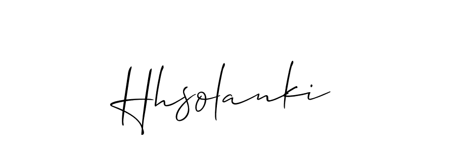 Allison_Script is a professional signature style that is perfect for those who want to add a touch of class to their signature. It is also a great choice for those who want to make their signature more unique. Get Hhsolanki name to fancy signature for free. Hhsolanki signature style 2 images and pictures png