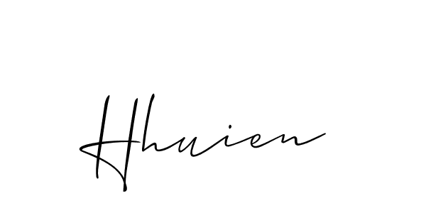 Use a signature maker to create a handwritten signature online. With this signature software, you can design (Allison_Script) your own signature for name Hhuien. Hhuien signature style 2 images and pictures png