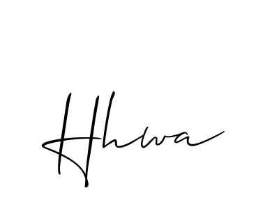 Hhwa stylish signature style. Best Handwritten Sign (Allison_Script) for my name. Handwritten Signature Collection Ideas for my name Hhwa. Hhwa signature style 2 images and pictures png