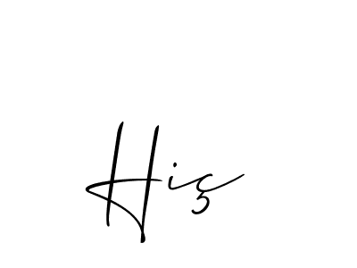 Create a beautiful signature design for name Hiç. With this signature (Allison_Script) fonts, you can make a handwritten signature for free. Hiç signature style 2 images and pictures png