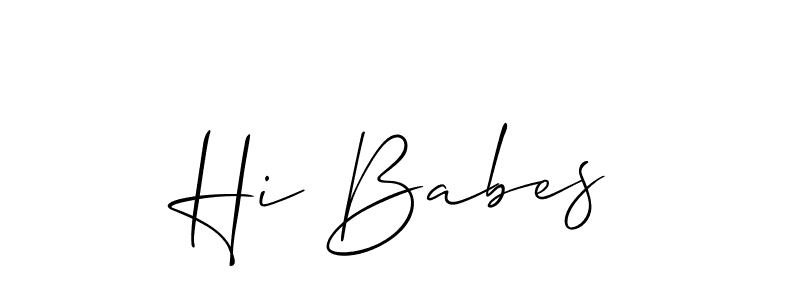 Also we have Hi Babes name is the best signature style. Create professional handwritten signature collection using Allison_Script autograph style. Hi Babes signature style 2 images and pictures png