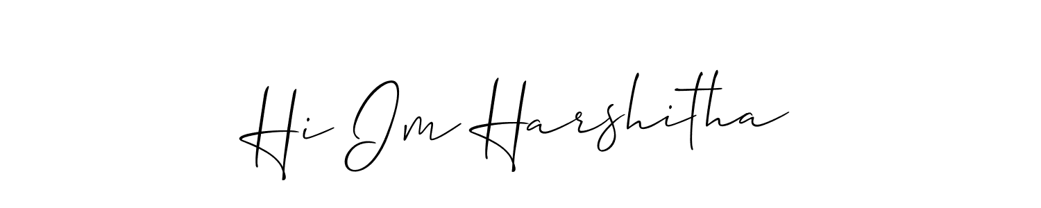 Use a signature maker to create a handwritten signature online. With this signature software, you can design (Allison_Script) your own signature for name Hi Im Harshitha. Hi Im Harshitha signature style 2 images and pictures png