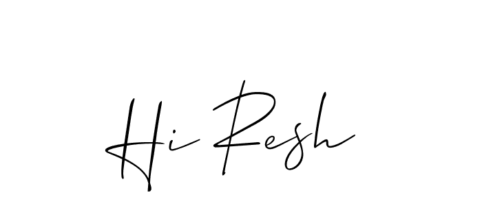 How to make Hi Resh name signature. Use Allison_Script style for creating short signs online. This is the latest handwritten sign. Hi Resh signature style 2 images and pictures png