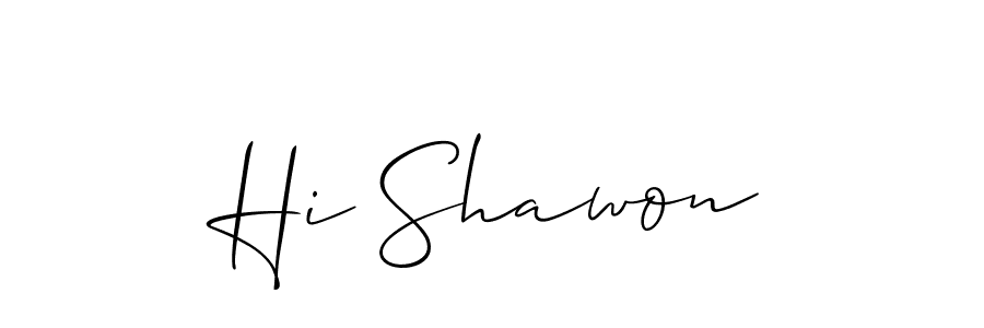 Make a short Hi Shawon signature style. Manage your documents anywhere anytime using Allison_Script. Create and add eSignatures, submit forms, share and send files easily. Hi Shawon signature style 2 images and pictures png