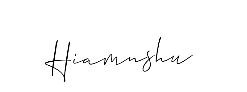 Hiamnshu stylish signature style. Best Handwritten Sign (Allison_Script) for my name. Handwritten Signature Collection Ideas for my name Hiamnshu. Hiamnshu signature style 2 images and pictures png