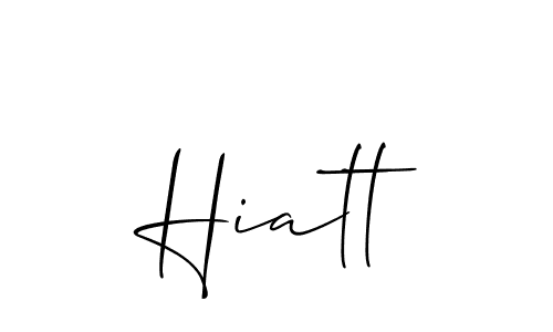 Hiatt stylish signature style. Best Handwritten Sign (Allison_Script) for my name. Handwritten Signature Collection Ideas for my name Hiatt. Hiatt signature style 2 images and pictures png
