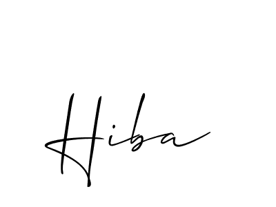 Create a beautiful signature design for name Hiba. With this signature (Allison_Script) fonts, you can make a handwritten signature for free. Hiba signature style 2 images and pictures png