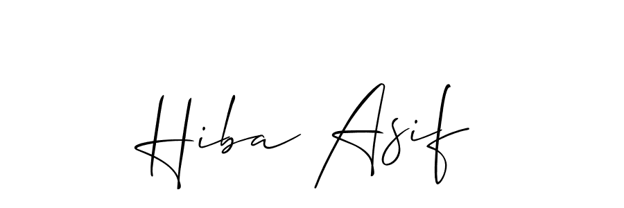 Also we have Hiba Asif name is the best signature style. Create professional handwritten signature collection using Allison_Script autograph style. Hiba Asif signature style 2 images and pictures png