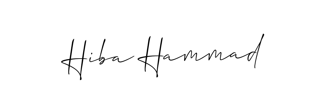 Design your own signature with our free online signature maker. With this signature software, you can create a handwritten (Allison_Script) signature for name Hiba Hammad. Hiba Hammad signature style 2 images and pictures png