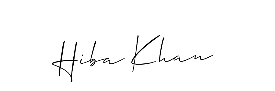 Also we have Hiba Khan name is the best signature style. Create professional handwritten signature collection using Allison_Script autograph style. Hiba Khan signature style 2 images and pictures png