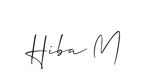 Similarly Allison_Script is the best handwritten signature design. Signature creator online .You can use it as an online autograph creator for name Hiba M. Hiba M signature style 2 images and pictures png