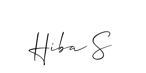 if you are searching for the best signature style for your name Hiba S. so please give up your signature search. here we have designed multiple signature styles  using Allison_Script. Hiba S signature style 2 images and pictures png