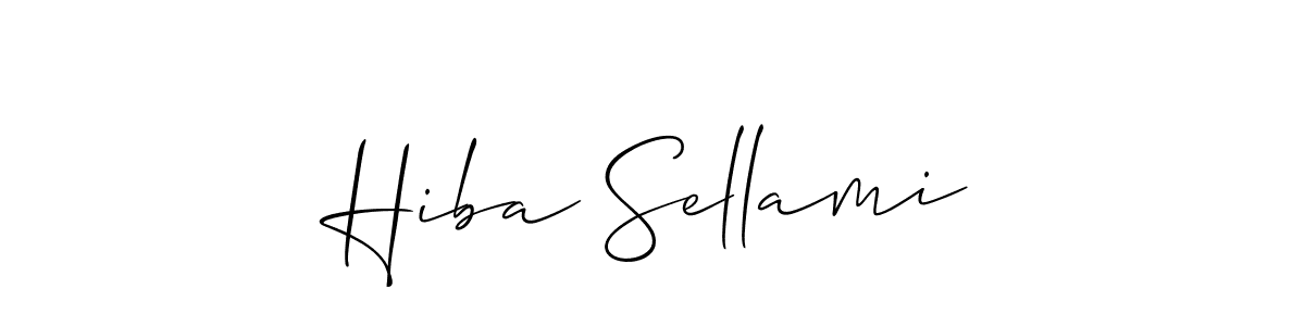 Hiba Sellami stylish signature style. Best Handwritten Sign (Allison_Script) for my name. Handwritten Signature Collection Ideas for my name Hiba Sellami. Hiba Sellami signature style 2 images and pictures png