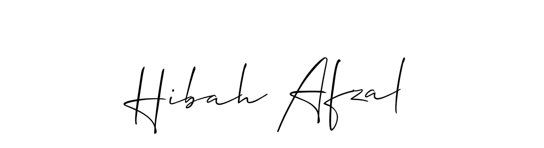 Hibah Afzal stylish signature style. Best Handwritten Sign (Allison_Script) for my name. Handwritten Signature Collection Ideas for my name Hibah Afzal. Hibah Afzal signature style 2 images and pictures png