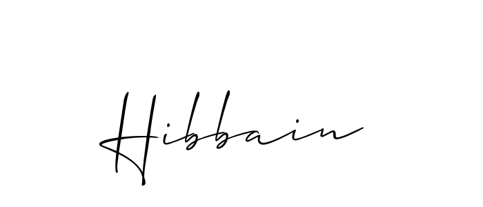 Also we have Hibbain name is the best signature style. Create professional handwritten signature collection using Allison_Script autograph style. Hibbain signature style 2 images and pictures png