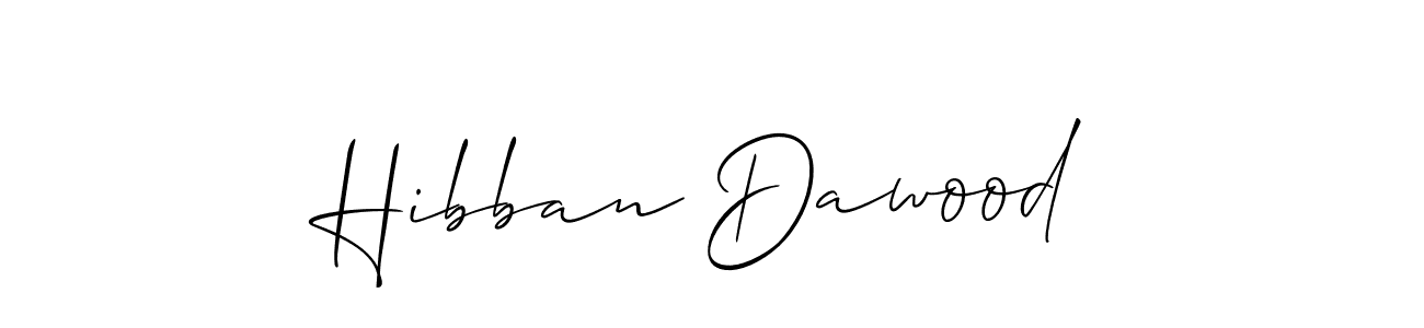 It looks lik you need a new signature style for name Hibban Dawood. Design unique handwritten (Allison_Script) signature with our free signature maker in just a few clicks. Hibban Dawood signature style 2 images and pictures png