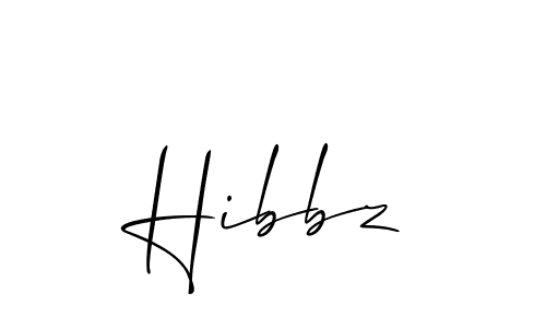 Also we have Hibbz name is the best signature style. Create professional handwritten signature collection using Allison_Script autograph style. Hibbz signature style 2 images and pictures png